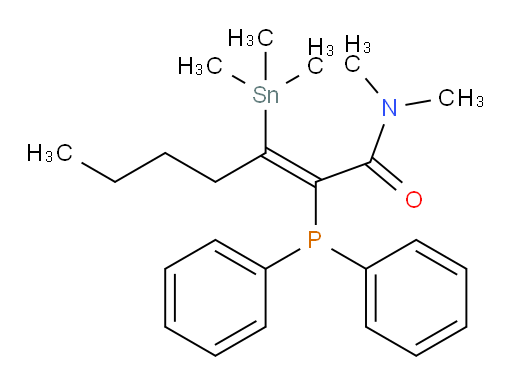 (E)-2-(diphenylphosphino)-N,N-dimethyl-3-(trimethylstannyl)hept-2-enamide