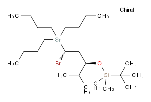 (((1R,3R)-1-bromo-4-methyl-1-(tributylstannyl)pentan-3-yl)oxy)(tert-butyl)dimethylsilane
