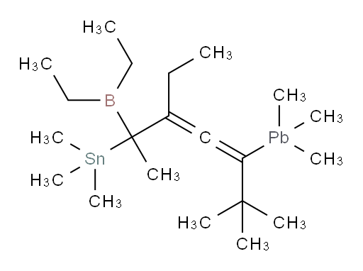 (2-(二乙基boryl)-3-乙基-6,6-二甲基-5-(三甲基铅基)庚-3,4-二烯-2-基)三甲基锡烷