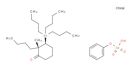 phenyl hydrogen selenate compound with (2S,3S)-2-butyl-2-methyl-3-(tributylstannyl)cyclohexanone (1:1)