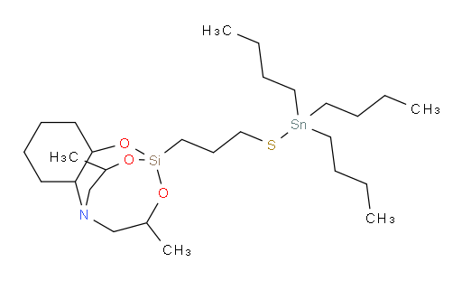 4,12-dimethyl-2-(3-((tributylstannyl)thio)propyl)octahydro-2,6-(epoxyethano)benzo[d][1,3,6,2]dioxazasilocine