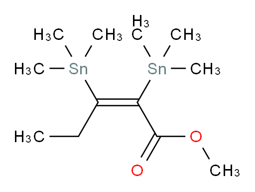 (Z)-甲基 2,3-双(三甲基锡基)戊-2-烯酸酯