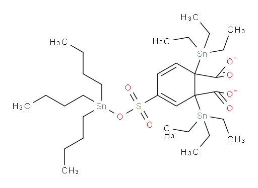 4-(((tributylstannyl)oxy)sulfonyl)-1,2-bis(triethylstannyl)cyclohexa-3,5-diene-1,2-dicarboxylate
