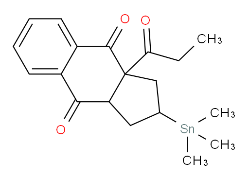 3a-propionyl-2-(trimethylstannyl)-3,3a-dihydro-1H-cyclopenta[b]naphthalene-4,9(2H,9aH)-dione