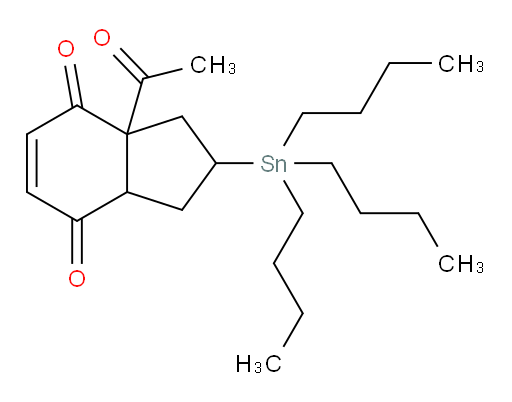 3a-acetyl-2-(tributylstannyl)-3,3a-dihydro-1H-indene-4,7(2H,7aH)-dione