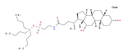 tributylstannyl 2-((R)-4-((3R,5R,8R,9S,10S,12S,13R,14S,17R)-3,12-dihydroxy-10,13-dimethylhexadecahydro-1H-cyclopenta[a]phenanthren-17-yl)pentanamido)ethanesulfonate
