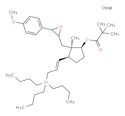(1S,2R,3S)-2-((3-(4-methoxyphenyl)oxiran-2-yl)methyl)-2-methyl-3-((E)-3-(tributylstannyl)prop-1-en-1-yl)cyclopentyl pivalate