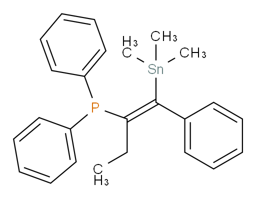 (Z)-diphenyl(1-phenyl-1-(trimethylstannyl)but-1-en-2-yl)phosphine