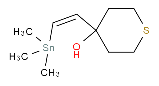 (Z)-4-(2-(trimethylstannyl)vinyl)tetrahydro-2H-thiopyran-4-ol