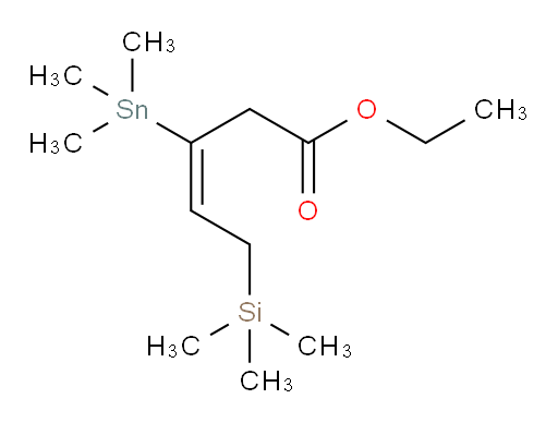 (E)-乙基 5-(三甲基硅基)-3-(三甲基锡基)戊-3-烯酸酯