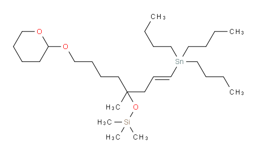 (E)-trimethyl((4-methyl-8-((tetrahydro-2H-pyran-2-yl)oxy)-1-(tributylstannyl)oct-1-en-4-yl)oxy)silane