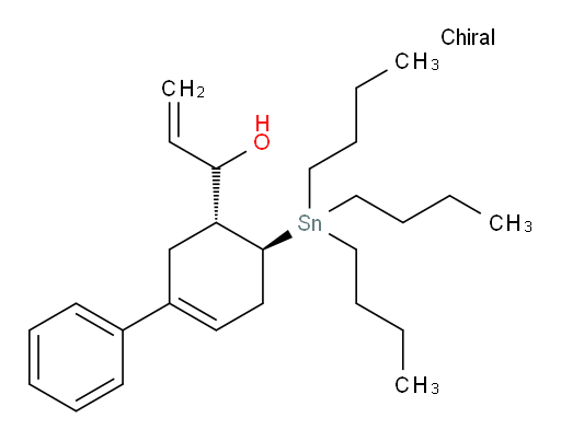 1-((3R,4S)-4-(tributylstannyl)-2,3,4,5-tetrahydro-[1,1'-biphenyl]-3-yl)prop-2-en-1-ol