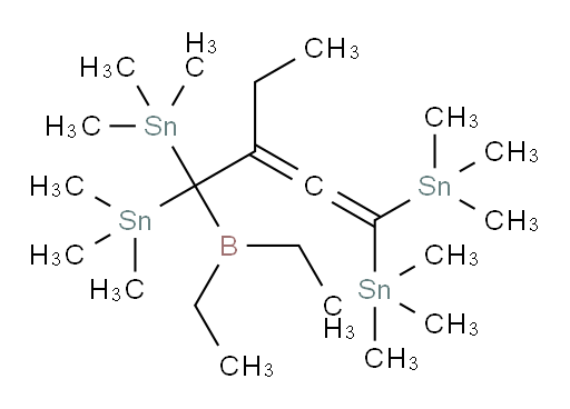 (1-(diethylboryl)-2-ethyl-4,4-bis(trimethylstannyl)buta-2,3-diene-1,1-diyl)bis(trimethylstannane)