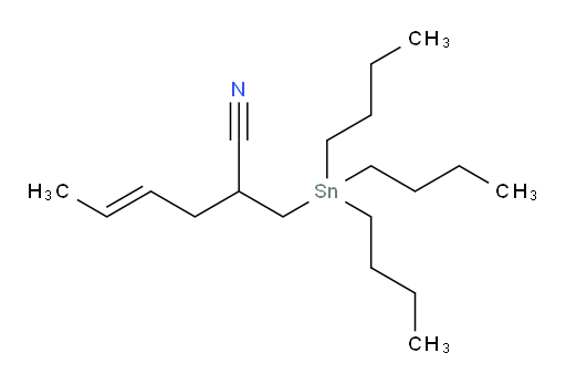 (E)-2-((tributylstannyl)methyl)hex-4-enenitrile