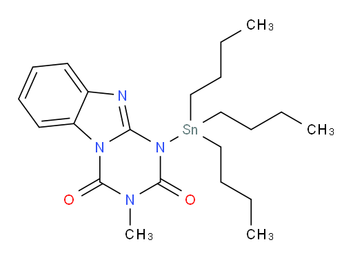 3-methyl-1-(tributylstannyl)benzo[4,5]imidazo[1,2-a][1,3,5]triazine-2,4(1H,3H)-dione