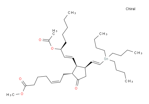 (Z)-methyl 7-((1R,2S,3S)-2-((S,E)-3-acetoxyoct-1-en-1-yl)-5-oxo-3-((E)-2-(tributylstannyl)vinyl)cyclopentyl)hept-5-enoate