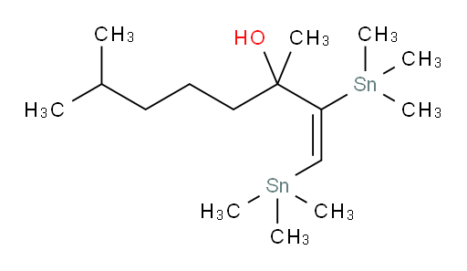 (E)-3,7-dimethyl-1,2-bis(trimethylstannyl)oct-1-en-3-ol