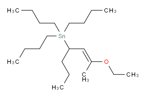 (E)-三丁基(2-乙氧基庚-2-烯-4-基)锡烷