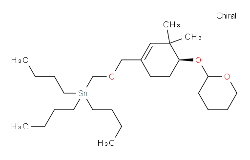 tributyl((((4S)-3,3-dimethyl-4-((tetrahydro-2H-pyran-2-yl)oxy)cyclohex-1-en-1-yl)methoxy)methyl)stannane