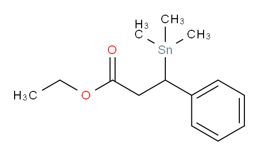 ethyl 3-phenyl-3-(trimethylstannyl)propanoate