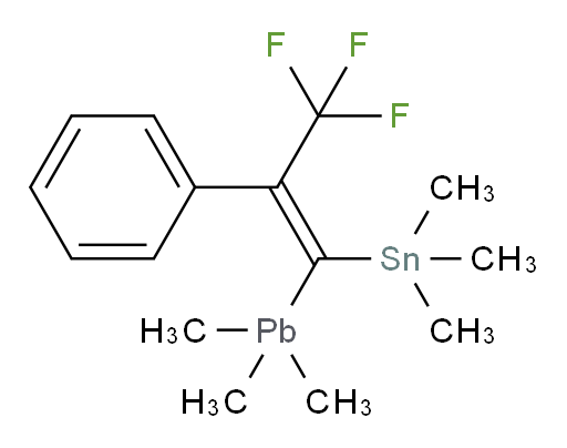 (E)-三甲基(3,3,3-三氟-2-苯基-1-(三甲基铅基)丙烯-1-基)锡烷