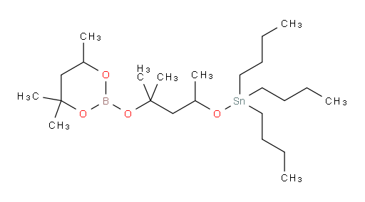 tributyl((4-methyl-4-((4,4,6-trimethyl-1,3,2-dioxaborinan-2-yl)oxy)pentan-2-yl)oxy)stannane