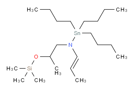 (E)-1,1,1-tributyl-N-(prop-1-en-1-yl)-N-(2-((trimethylsilyl)oxy)propyl)stannanamine