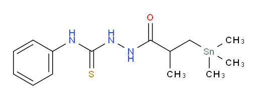 2-(2-methyl-3-(trimethylstannyl)propanoyl)-N-phenylhydrazinecarbothioamide