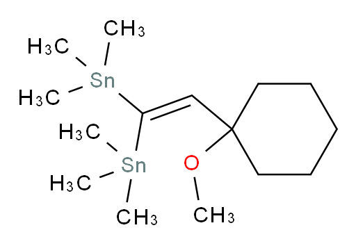 (2-(1-methoxycyclohexyl)ethene-1,1-diyl)bis(trimethylstannane)