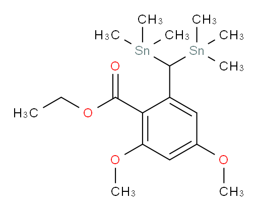 ethyl 2-(bis(trimethylstannyl)methyl)-4,6-dimethoxybenzoate