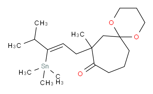 (Z)-8-methyl-8-(4-methyl-3-(trimethylstannyl)pent-2-en-1-yl)-1,5-dioxaspiro[5.6]dodecan-9-one