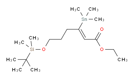 (Z)-乙基 6-((叔丁基二甲基sil氧基))-3-(三甲基锡基)己-2-烯酸酯