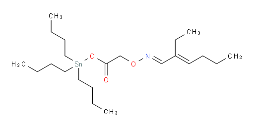 tributylstannyl 2-(((E)-((E)-2-ethylhex-2-en-1-ylidene)amino)oxy)acetate