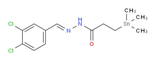 (E)-N'-(3,4-dichlorobenzylidene)-3-(trimethylstannyl)propanehydrazide