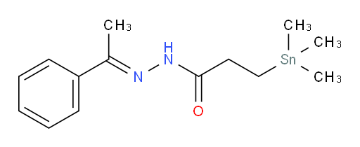 (E)-N'-(1-phenylethylidene)-3-(trimethylstannyl)propanehydrazide