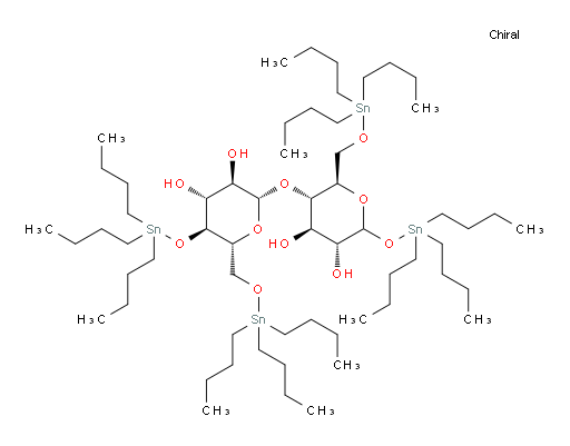 (3R,4R,5S,6R)-5-(((2S,3R,4R,5S,6R)-3,4-dihydroxy-5-((tributylstannyl)oxy)-6-(((tributylstannyl)oxy)methyl)tetrahydro-2H-pyran-2-yl)oxy)-2-((tributylstannyl)oxy)-6-(((tributylstannyl)oxy)methyl)tetrahydro-2H-pyran-3,4-diol