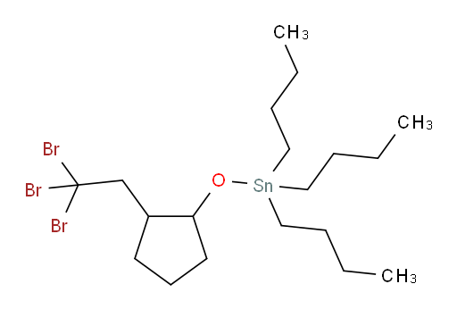 tributyl((2-(2,2,2-tribromoethyl)cyclopentyl)oxy)stannane
