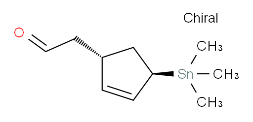 2-((1R,4R)-4-(trimethylstannyl)cyclopent-2-en-1-yl)acetaldehyde