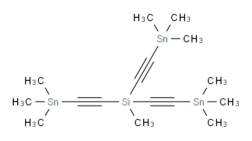 methyltris((trimethylstannyl)ethynyl)silane