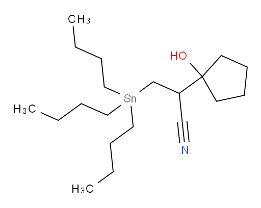 2-(1-hydroxycyclopentyl)-3-(tributylstannyl)propanenitrile