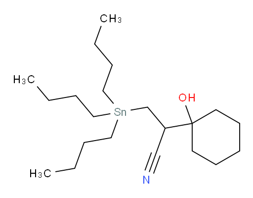 2-(1-hydroxycyclohexyl)-3-(tributylstannyl)propanenitrile