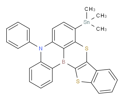 5-苯基-8-(三甲基锡基)-5H-9,14-二硫代-5-氮杂-14b-borafluoreno[3,2,1-de]蒽