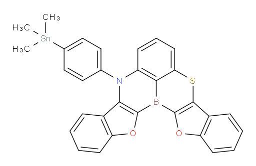 9-(4-(trimethylstannyl)phenyl)-9H-14,15-dioxa-5-thia-9-aza-14b-boradiindeno[2,1-a:1',2'-j]phenalene