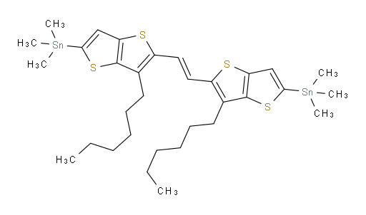 (E)-1,2-bis(3-hexyl-5-(trimethylstannyl)thieno[3,2-b]thiophen-2-yl)ethene