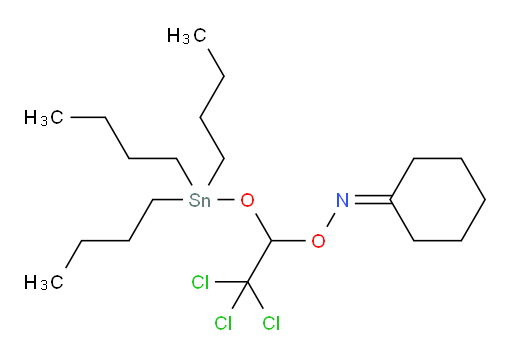 环己酮 O-(2,2,2-三氯-1-((三丁基锡基)氧基)乙基) 肟