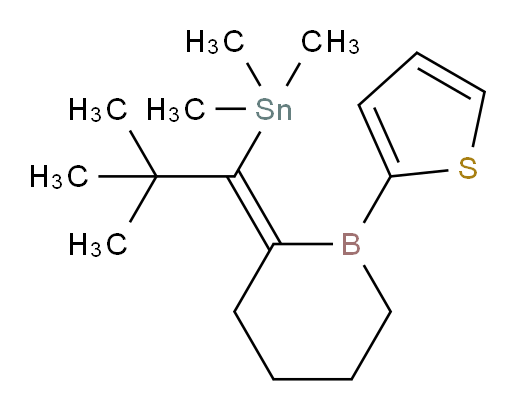 (E)-(2,2-dimethyl-1-(1-(thiophen-2-yl)borinan-2-ylidene)propyl)trimethylstannane