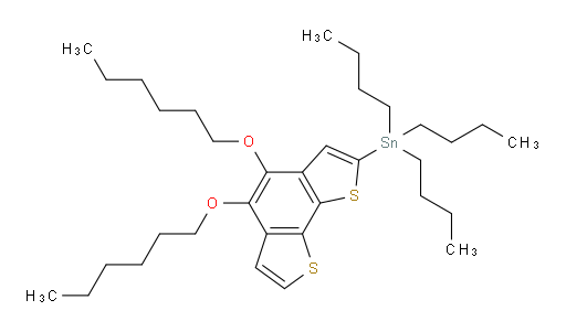 (4,5-双(己氧基)苯并[1,2-b:6,5-b']二噻吩-2-基)三丁基锡烷