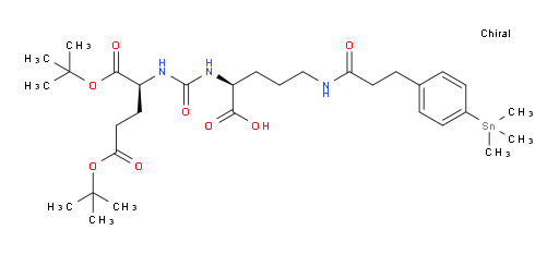 (S)-2-(3-((S)-1,5-di-tert-butoxy-1,5-dioxopentan-2-yl)ureido)-5-(3-(4-(trimethylstannyl)phenyl)propanamido)pentanoic acid