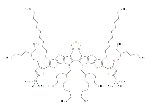 12,13-bis(2-butyloctyl)-2,10-bis(3-((2-ethylhexyl)oxy)-5-(trimethylstannyl)thiophen-2-yl)-3,9-diundecyl-12,13-dihydro-[1,2,5]thiadiazolo[3,4-e]thieno[2'',3'':4',5']thieno[2',3':4,5]pyrrolo[3,2-g]thieno[2',3':4,5]thieno[3,2-b]indole