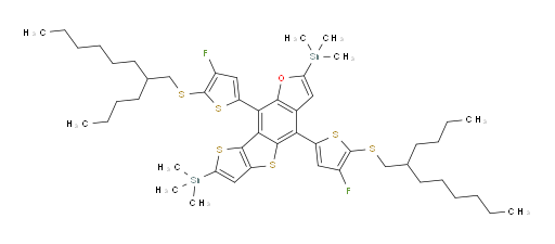 (5,9-bis(5-((2-butyloctyl)thio)-4-fluorothiophen-2-yl)thieno[2',3':4,5]thieno[2,3-f]benzofuran-2,7-diyl)bis(trimethylstannane)
